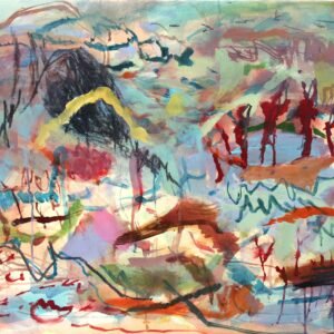 Brigita La_Soaked Landscape_57 x 75_acrylic, oil pastels, pencils on paper. 2019 Soaked Landscape