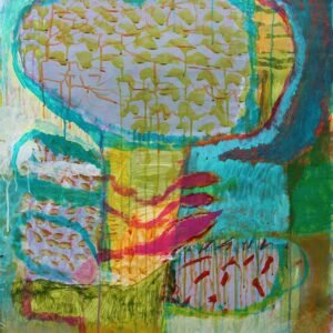 Brigita La_Totem Flower_94 x 72cm_acrylics,pencils,pastels on paper.2018 small Totem Flower