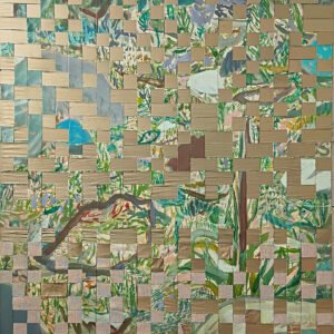 Brigita Lastauskaite_Earth rhymes_152 x 121 cm_acrylic on canvas_cut & woven_2026 Earth Rhymes I